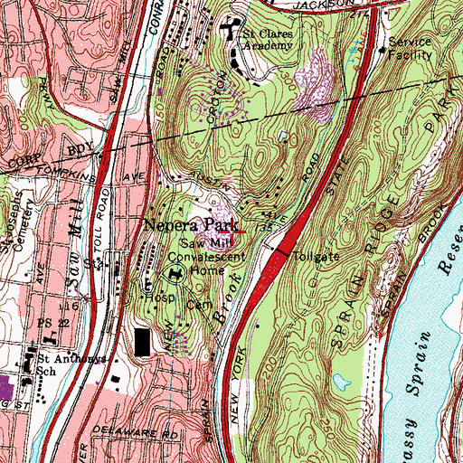 Topographic Map of A Z Hogan Park, NY