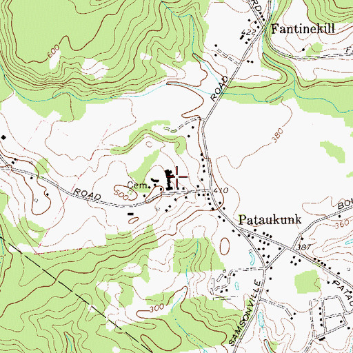 Topographic Map of Pinegrove Dude Ranch, NY