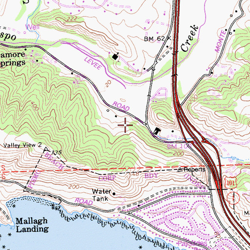 Topographic Map of Gragg Canyon, CA