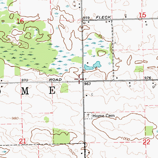 Topographic Map of Family Campground, MI