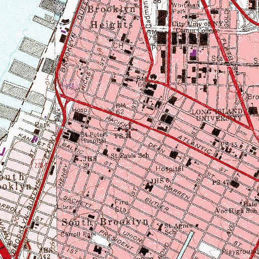 Topographic Map of American Business Institute Brooklyn, NY