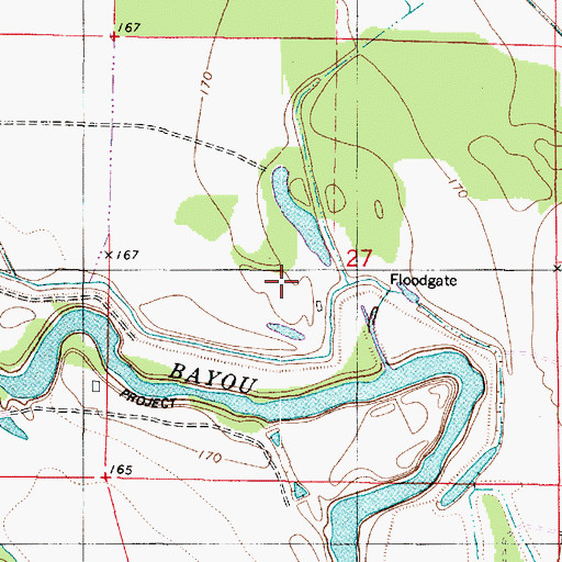 Topographic Map of Soda Lake Canal (historical), LA