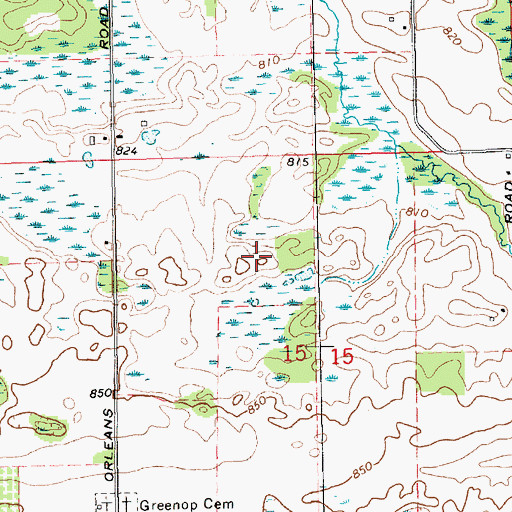 Topographic Map of Chandler Woods Charter Academy, MI