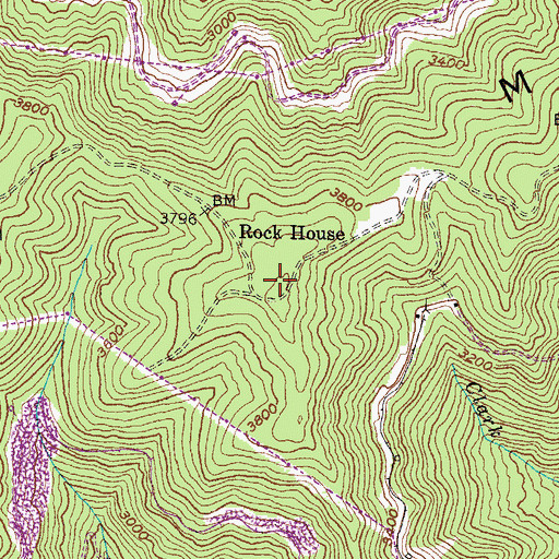 Topographic Map of Kettle Rockhouse, KY