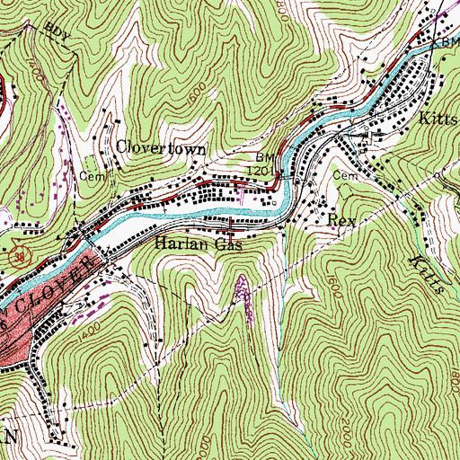 Topographic Map of Malcomson Railroad Station (historical), KY