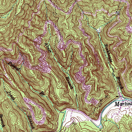 Topographic Map of Timber Ridge, KY