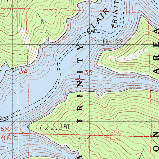 Topographic Map of Bear Gulch, CA