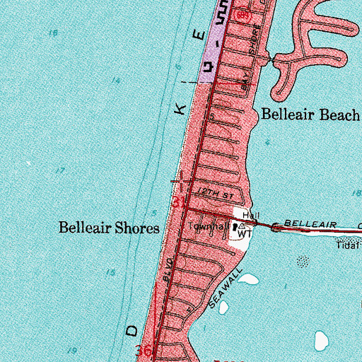 Topographic Map of 12th Street Beach Access Park, FL