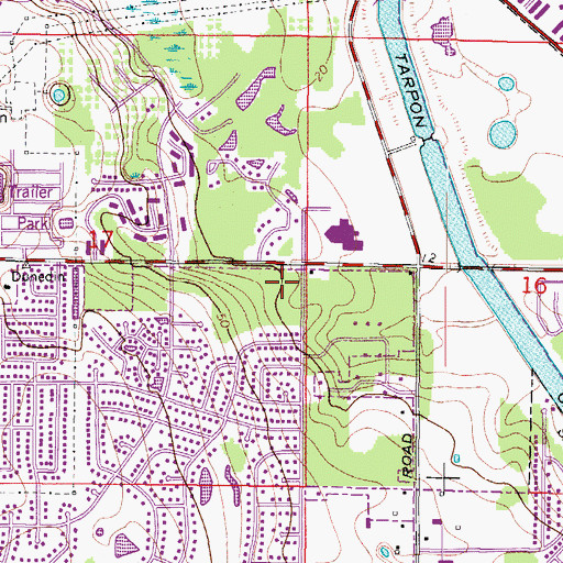Topographic Map of Forest Run Park, FL