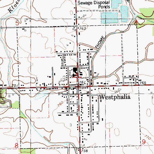 Topographic Map of Westphalia Settlement Historical Marker, MI