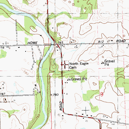Topographic Map of Joshua Simmons II Historical Marker, MI