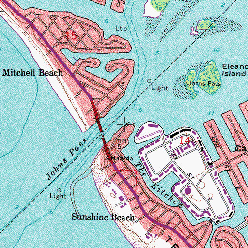 Topographic Map of Kingfish Park, FL
