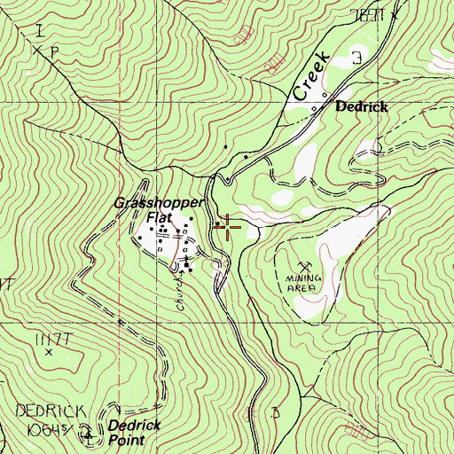 Topographic Map of Big East Fork Canyon Creek, CA