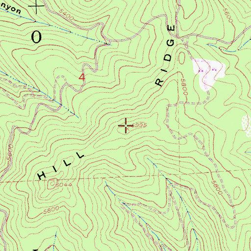 Topographic Map of Big Hill Ridge, CA