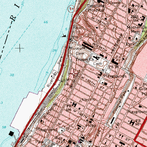 Topographic Map of Carmansville (historical), NY