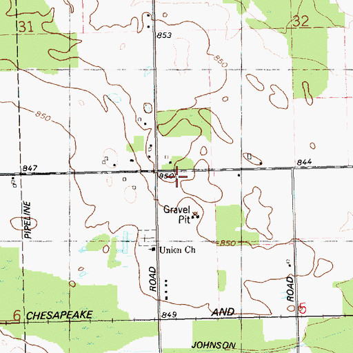 Topographic Map of River Bend Post Office (historical), MI