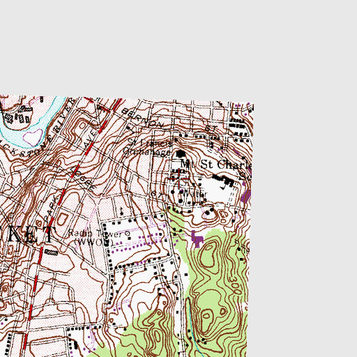 Topographic Map of Logee Hill, RI