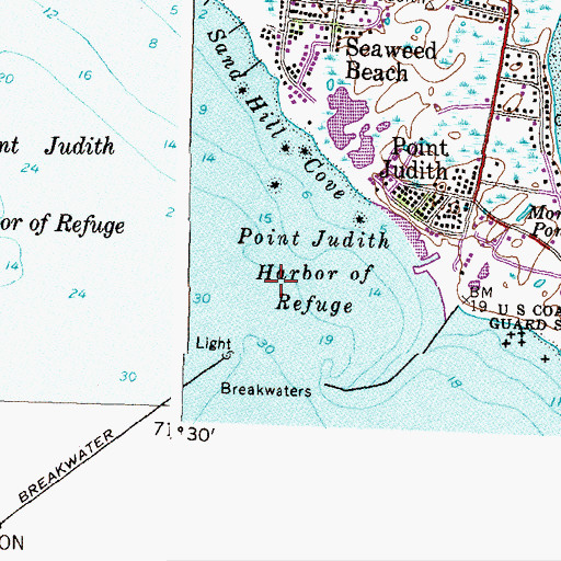 Topographic Map of Sand Hill (historical), RI