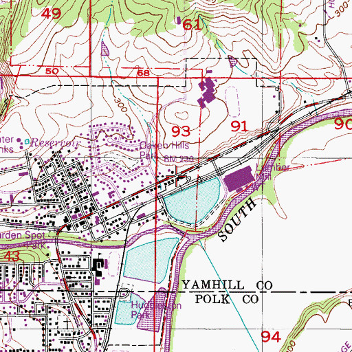 Topographic Map of West Valley Fire District, OR