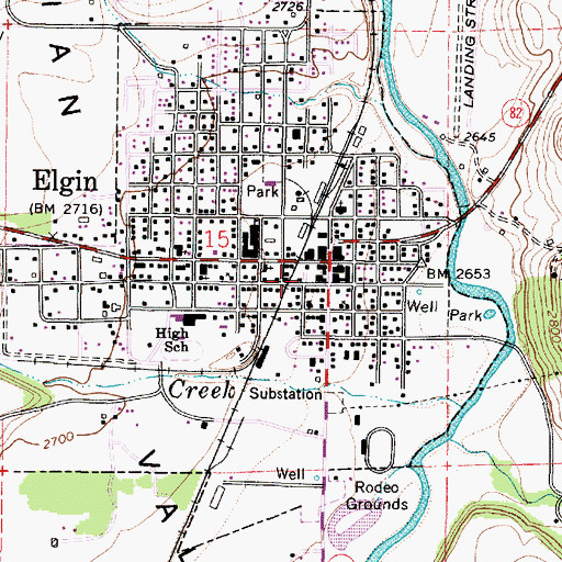 Topographic Map of Elgin Rural Fire Protection District, OR