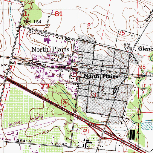Topographic Map of Washington County Rural Fire Protection District 2 Station 17, OR