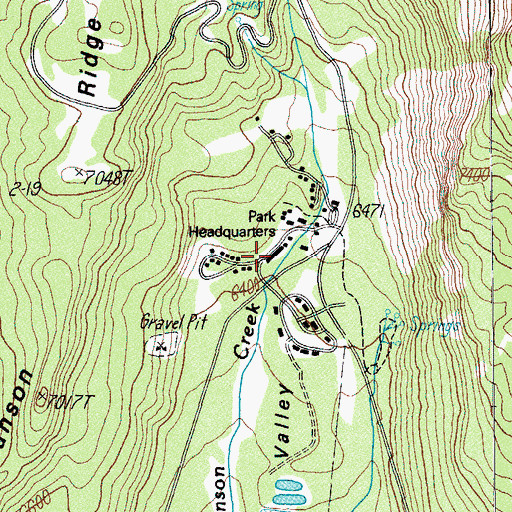 Topographic Map of Crater Lake National Park Fire Department, OR
