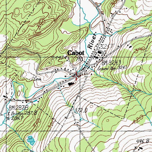 Topographic Map of Cabot Emergency Ambulance, VT