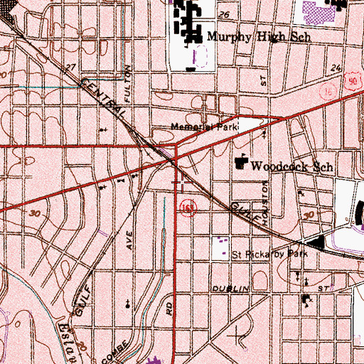 Topographic Map of Loop Post Office, AL