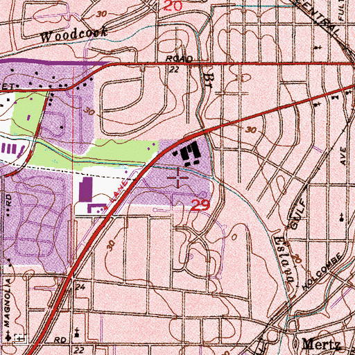 Topographic Map of Eslava Creek Commercial Park, AL