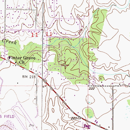Topographic Map of Pine Acres Trailer Park, AL