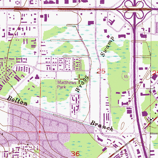 Topographic Map of Montlimar Plaza Office Complex, AL