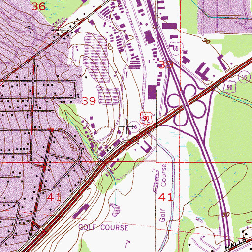Topographic Map of Harris Business Park, AL
