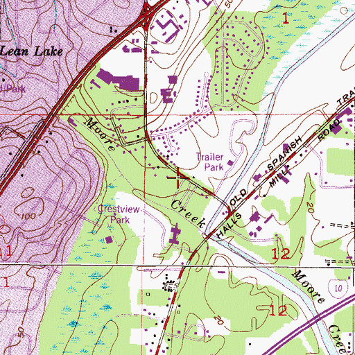 Topographic Map of The Gathering Place, AL