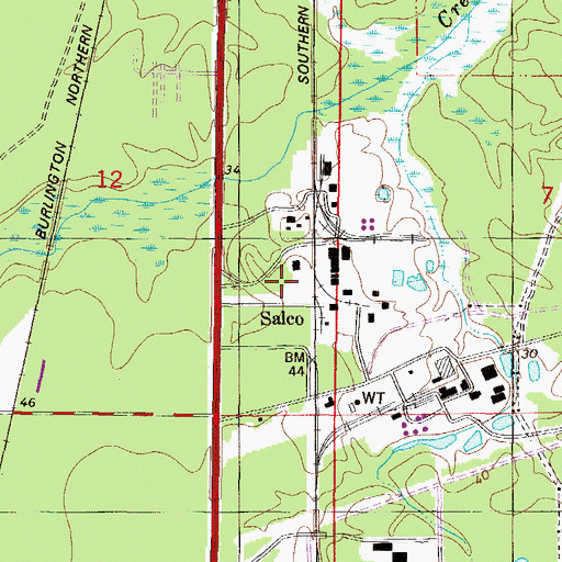 Topographic Map of Salco 43 Industrial Park, AL