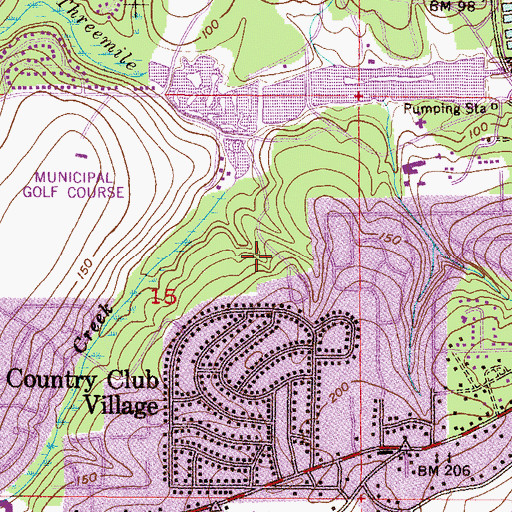 Topographic Map of Mobile Botanical Gardens, AL