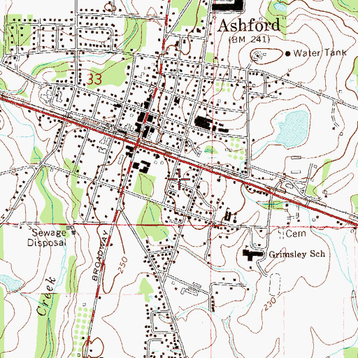 Topographic Map of Grant Chapel African Methodist Episcopal Church, AL