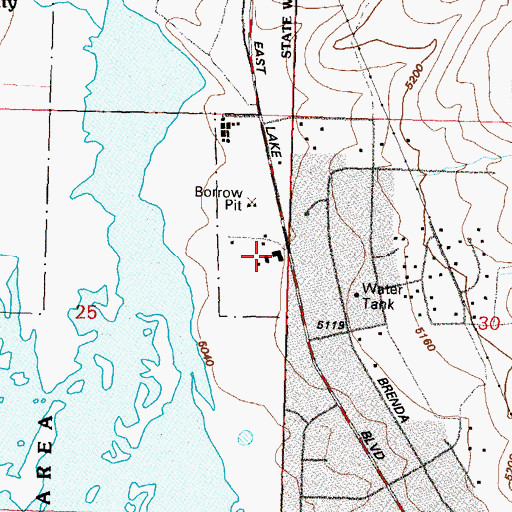 Topographic Map of Nevada Division of Forestry Western Region 1 Headquarters, NV