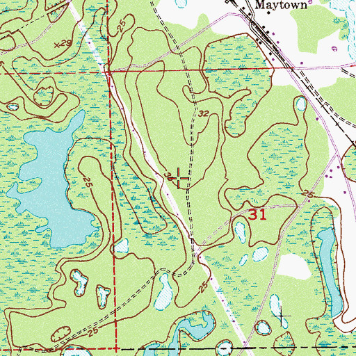 Topographic Map of Davis Grave Site, FL