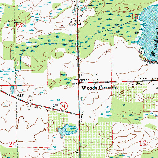 Topographic Map of Grace Emanuel School, MI