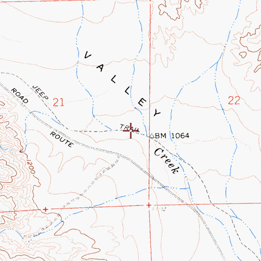 Topographic Map of Ironwood Wash, CA