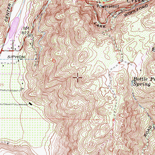 Topographic Map of Devils Anvil Peak, CA