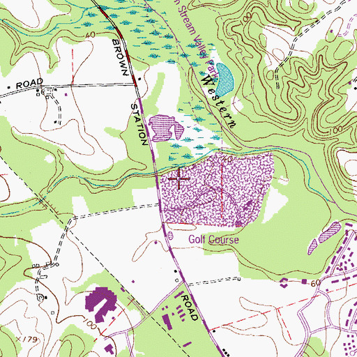 Topographic Map of Marlboro Village Census Designated Place, MD