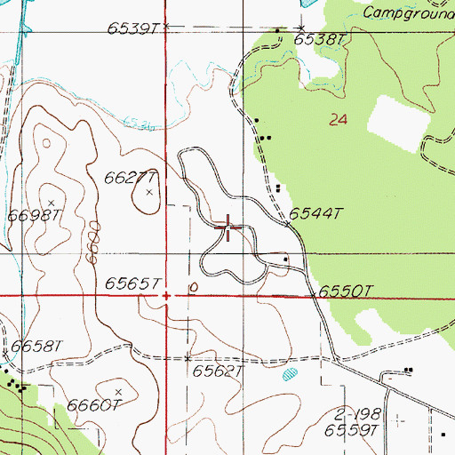 Topographic Map of Hebgen Lake Estates Census Designated Place, MT