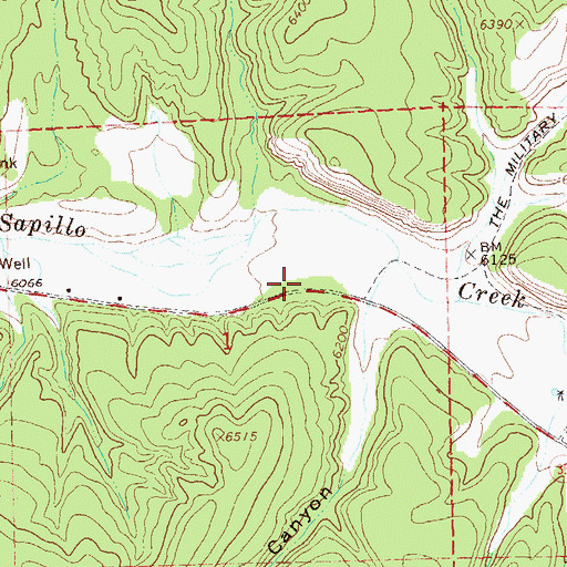 Topographic Map of Lake Roberts Heights Census Designated Place, NM