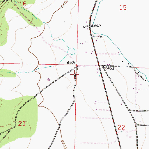 Topographic Map of San Rafael Census Designated Place, NM