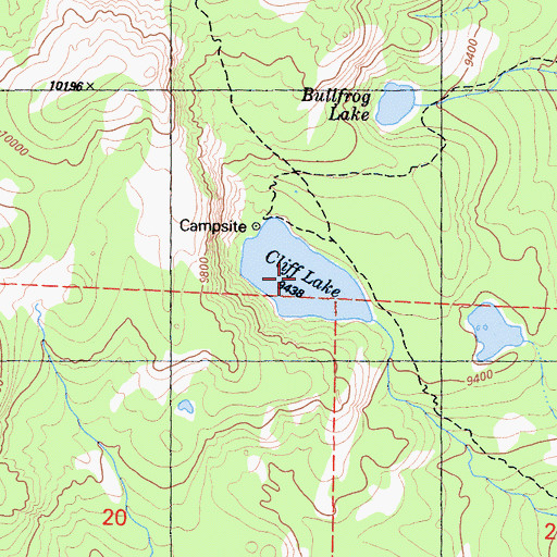 Topographic Map of Cliff Lake, CA