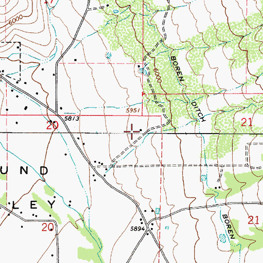 Topographic Map of Heber City South Division, UT