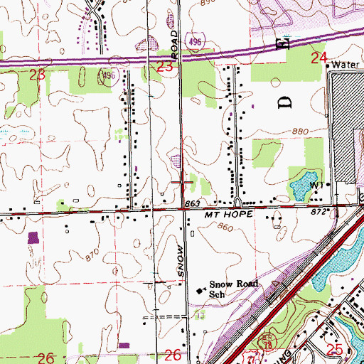 Topographic Map of River's Edge Community Church, MI