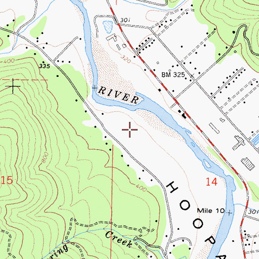 Topographic Map of Hoopa Census Designated Place, CA