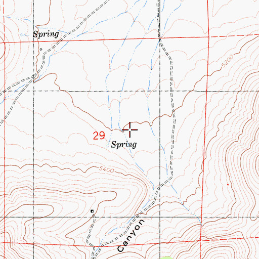 Topographic Map of Coulee Canyon, CA